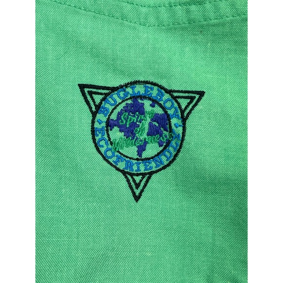 Vintage Bugle Boy  Spirit‎ of Wilderness Green Button up shirt size Medium - Picture 2 of 5